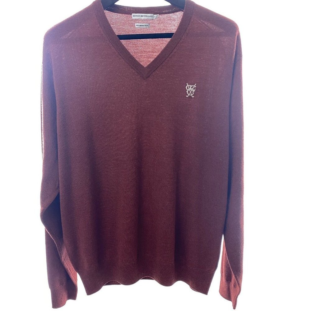 Peter Millar Merino Wool V-Neck XL Embroidered CCC